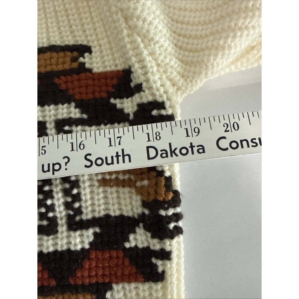 1970's Vintage Miller Outerwear Western Knit Sweater Aztec Thunderbird Sz Small‎ - Picture 8 of 9